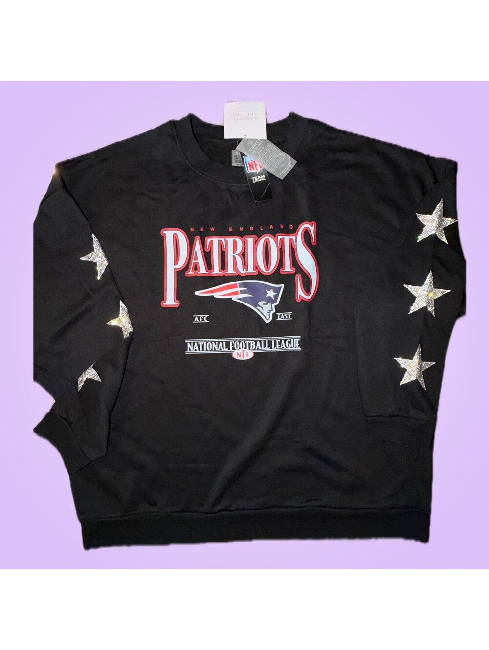 NWT Gameday Couture New England Patriots Rhinestone Sweatshirt 2XL